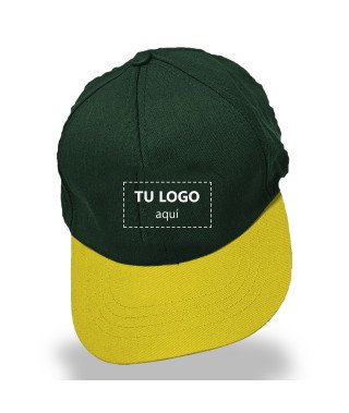 Gorra bicolor Verde botella con visera amarilla
