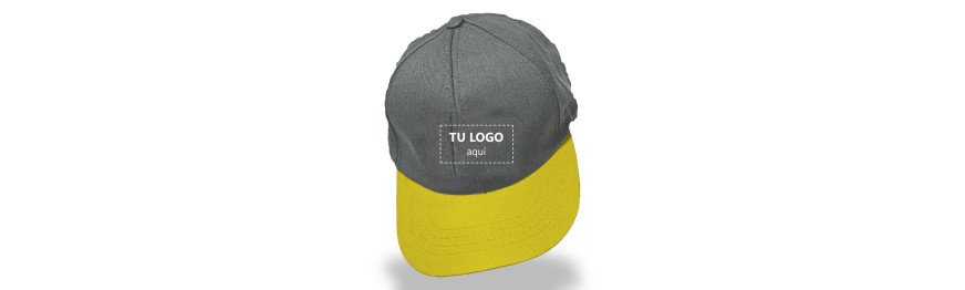 Gorra bicolor Gris con visera amarilla